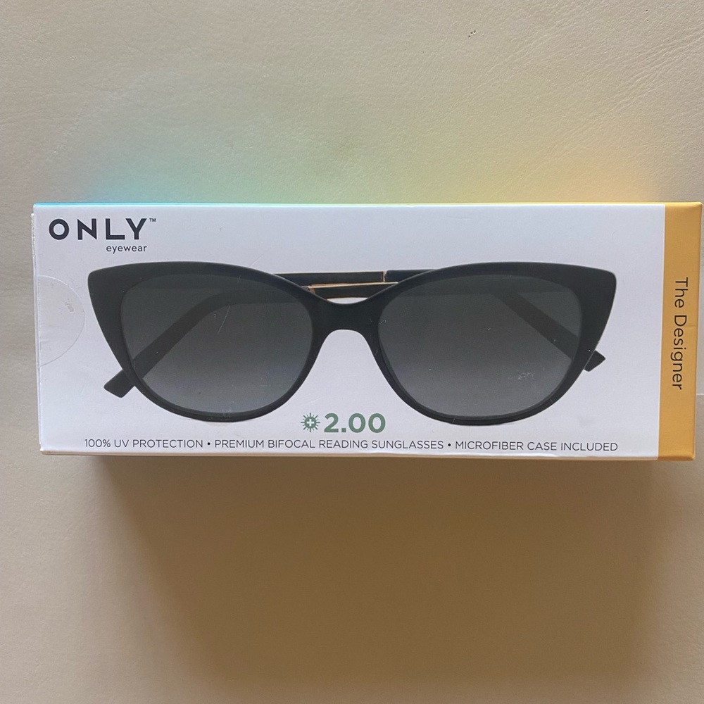 Only Eyewear Bifocal Reading Cateye Sunglasses +2.00